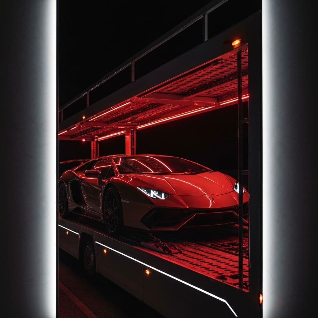 Enclosed luxury vehicle transporter